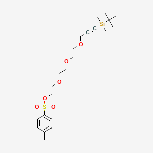 13,13,14,14-Tetramethyl-3,6,9-trioxa-13-silapentadec-11-yn-1-yl 4-methylbenzenesulfonate chemical structure (CAS 2742250-22-0)
