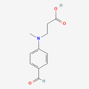 3-((4-Formylphenyl)(methyl)amino)propanoic acid chemical structure (CAS 27425-56-5)