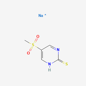5-(Methylsulfonyl)pyrimidine-2(1H)-thione, sodium salt chemical structure (CAS 2742660-10-0)
