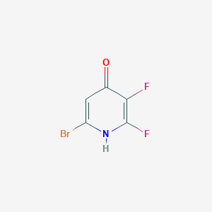 6-Bromo-2,3-difluoropyridin-4-ol chemical structure (CAS 2742890-69-1)