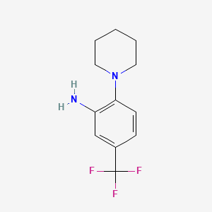 2-(Piperidin-1-yl)-5-(trifluoromethyl)aniline hydrochloride chemical structure (CAS 27429-68-1)