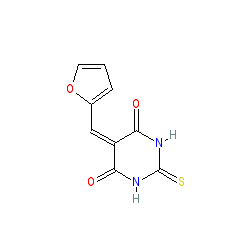 5-(Furan-2-ylmethylene)-2-thioxodihydropyrimidine-4,6(1H,5H)-dione chemical structure (CAS 27430-18-8)