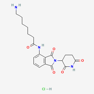 7-Amino-N-(2-(2,6-dioxopiperidin-3-yl)-1,3-dioxoisoindolin-4-yl)heptanamide hydrochloride chemical structure (CAS 2743431-70-9)
