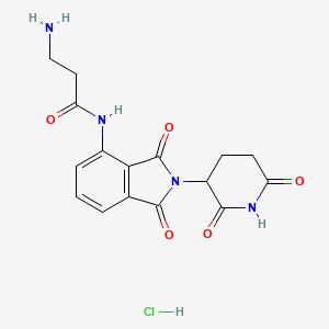 3-Amino-N-(2-(2,6-dioxopiperidin-3-yl)-1,3-dioxoisoindolin-4-yl)propanamide hydrochloride chemical structure (CAS 2743431-95-8)