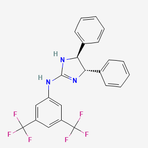 (4S,5S)-N-(3,5-Bis(trifluoromethyl)phenyl)-4,5-diphenyl-4,5-dihydro-1H-imidazol-2-amine chemical structure (CAS 2743451-59-2)