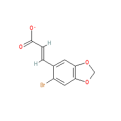 3-(6-Bromobenzo[d][1,3]dioxol-5-yl)acrylic acid chemical structure (CAS 27452-00-2)