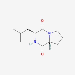 (3R,8aR)-3-Isobutylhexahydropyrrolo[1,2-a]pyrazine-1,4-dione chemical structure (CAS 274680-11-4)