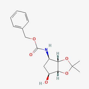 Benzyl ((3aS,4R,6S,6aR)-6-hydroxy-2,2-dimethyltetrahydro-3aH-cyclopenta[d][1,3]dioxol-4-yl)carbamate chemical structure (CAS 274693-53-7)