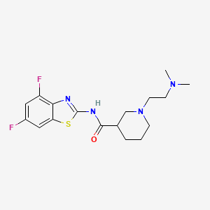 N-(4,6-Difluorobenzo[d]thiazol-2-yl)-1-(2-(dimethylamino)ethyl)piperidine-3-carboxamide chemical structure (CAS 2747162-85-0)