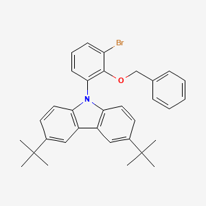 9-(2-(Benzyloxy)-3-bromophenyl)-3,6-di-tert-butyl-9H-carbazole chemical structure (CAS 2748280-46-6)