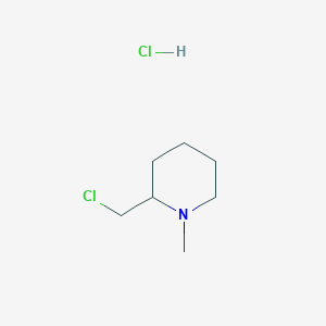 2-(Chloromethyl)-1-methylpiperidine hydrochloride chemical structure (CAS 27483-92-7)