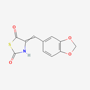 4-(Benzo[d][1,3]dioxol-5-ylmethylene)thiazolidine-2,5-dione chemical structure (CAS 2749973-75-7)