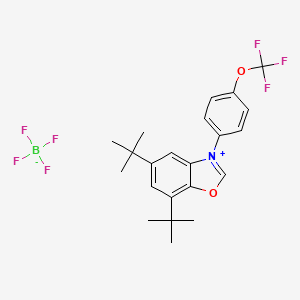 5,7-Di-tert-butyl-3-(4-(trifluoromethoxy)phenyl)benzo[d]oxazol-3-ium tetrafluoroborate chemical structure (CAS 2750161-90-9)