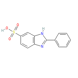 2-Phenylbenzimidazole-5-sulfonic Acid chemical structure (CAS 27503-81-7)