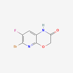 6-Bromo-7-fluoro-1H-pyrido[2,3-b][1,4]oxazin-2(3H)-one chemical structure (CAS 2750895-82-8)
