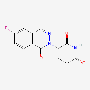 3-(6-Fluoro-1-oxophthalazin-2(1H)-yl)piperidine-2,6-dione chemical structure (CAS 2753651-18-0)