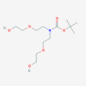 tert-Butyl bis(2-(2-hydroxyethoxy)ethyl)carbamate chemical structure (CAS 275385-03-0)