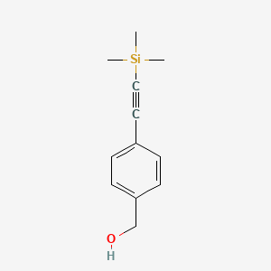 (4-((Trimethylsilyl)ethynyl)phenyl)methanol chemical structure (CAS 275386-60-2)
