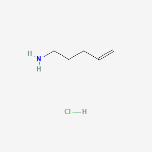 Pent-4-en-1-amine hydrochloride chemical structure (CAS 27546-60-7)