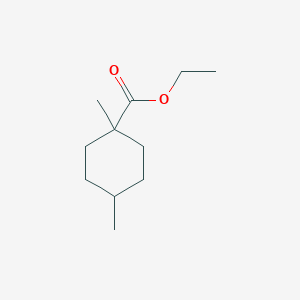 Ethyl 1,4-dimethylcyclohexane-1-carboxylate chemical structure (CAS 2755404-03-4)