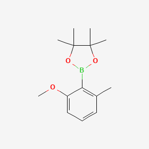2-(2-Methoxy-6-methylphenyl)-4,4,5,5-tetramethyl-1,3,2-dioxaborolane chemical structure (CAS 2755733-10-7)