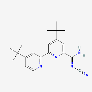 4,4'-Di-tert-butyl-N-cyano-[2,2'-bipyridine]-6-carboximidamide chemical structure (CAS 2755915-54-7)