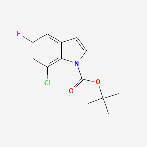 tert-Butyl 7-chloro-5-fluoro-1H-indole-1-carboxylate chemical structure (CAS 2755951-25-6)