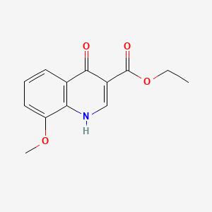 Ethyl 4-hydroxy-8-methoxyquinoline-3-carboxylate chemical structure (CAS 27568-04-3)