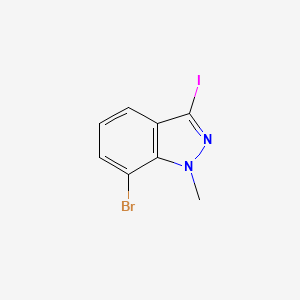 7-Bromo-3-iodo-1-methyl-1H-indazole chemical structure (CAS 2757023-58-6)