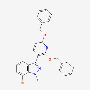 3-(2,6-Bis(benzyloxy)pyridin-3-yl)-7-bromo-1-methyl-1H-indazole chemical structure (CAS 2757023-59-7)