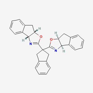 (3aR,3a'R,8aS,8a'S)-2,2'-(2,3-Dihydro-1H-indene-2,2-diyl)bis(3a,8a-dihydro-8H-indeno[1,2-d]oxazole) chemical structure (CAS 2757082-16-7)