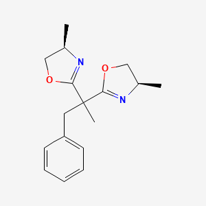 (4R,4'R)-2,2'-(1-Phenylpropane-2,2-diyl)bis(4-methyl-4,5-dihydrooxazole) chemical structure (CAS 2757082-30-5)