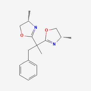 (4S,4'S)-2,2'-(1-Phenylpropane-2,2-diyl)bis(4-methyl-4,5-dihydrooxazole) chemical structure (CAS 2757082-33-8)