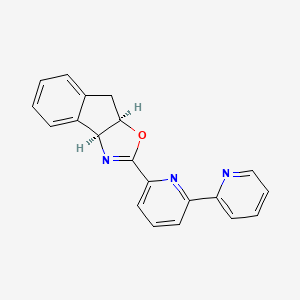 (3aS,8aR)-2-([2,2'-Bipyridin]-6-yl)-3a,8a-dihydro-8H-indeno[1,2-d]oxazole chemical structure (CAS 2757082-44-1)
