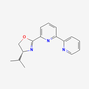 (R)-2-([2,2'-Bipyridin]-6-yl)-4-isopropyl-4,5-dihydrooxazole chemical structure (CAS 2757082-46-3)