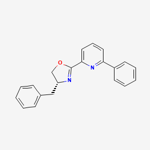 (R)-4-Benzyl-2-(6-phenylpyridin-2-yl)-4,5-dihydrooxazole chemical structure (CAS 2757082-55-4)