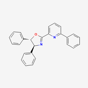 (4S,5S)-4,5-Diphenyl-2-(6-phenylpyridin-2-yl)-4,5-dihydrooxazole chemical structure (CAS 2757082-57-6)