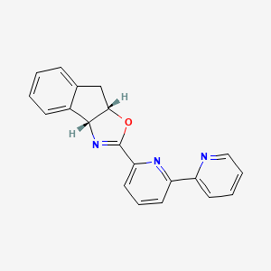 (3aR,8aS)-2-([2,2'-Bipyridin]-6-yl)-3a,8a-dihydro-8H-indeno[1,2-d]oxazole chemical structure (CAS 2757082-63-4)