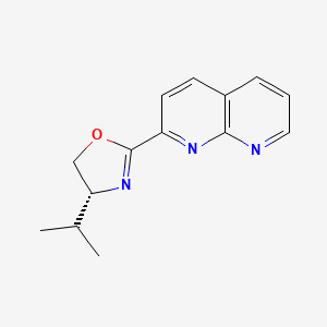 (R)-4-Isopropyl-2-(1,8-naphthyridin-2-yl)-4,5-dihydrooxazole chemical structure (CAS 2757082-67-8)