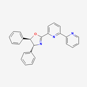 (4R,5R)-2-([2,2'-Bipyridin]-6-yl)-4,5-diphenyl-4,5-dihydrooxazole chemical structure (CAS 2757082-68-9)