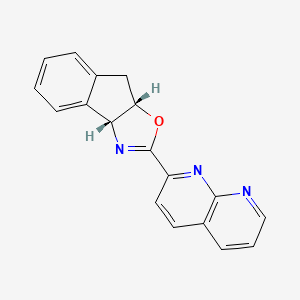 (3aR,8aS)-2-(1,8-Naphthyridin-2-yl)-3a,8a-dihydro-8H-indeno[1,2-d]oxazole chemical structure (CAS 2757082-71-4)