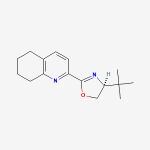 (S)-4-(tert-Butyl)-2-(5,6,7,8-tetrahydroquinolin-2-yl)-4,5-dihydrooxazole chemical structure (CAS 2757082-78-1)
