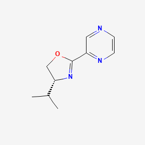 (R)-4-Isopropyl-2-(pyrazin-2-yl)-4,5-dihydrooxazole chemical structure (CAS 2757082-79-2)