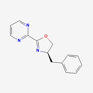 (R)-4-Benzyl-2-(pyrimidin-2-yl)-4,5-dihydrooxazole chemical structure (CAS 2757082-84-9)