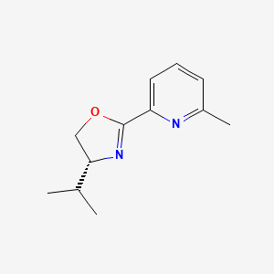 (R)-4-Isopropyl-2-(6-methylpyridin-2-yl)-4,5-dihydrooxazole chemical structure (CAS 2757083-00-2)