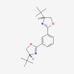 1,3-Bis((R)-4-(tert-butyl)-4,5-dihydrooxazol-2-yl)benzene chemical structure (CAS 2757083-01-3)