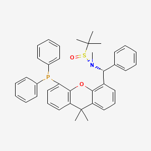 (R)-N-((R)-(5-(Diphenylphosphino)-9,9-dimethyl-9H-xanthen-4-yl)(phenyl)methyl)-N,2-dimethylpropane-2-sulfinamide chemical structure (CAS 2757083-09-1)