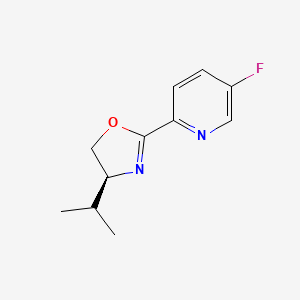 (S)-2-(5-Fluoropyridin-2-yl)-4-isopropyl-4,5-dihydrooxazole chemical structure (CAS 2757083-15-9)