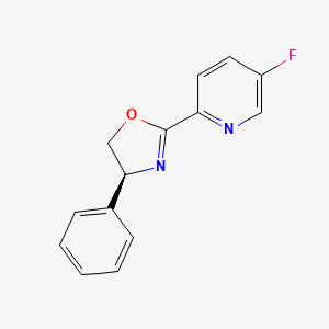 (S)-2-(5-Fluoropyridin-2-yl)-4-phenyl-4,5-dihydrooxazole chemical structure (CAS 2757083-16-0)
