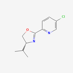 (R)-2-(5-Chloropyridin-2-yl)-4-isopropyl-4,5-dihydrooxazole chemical structure (CAS 2757083-23-9)